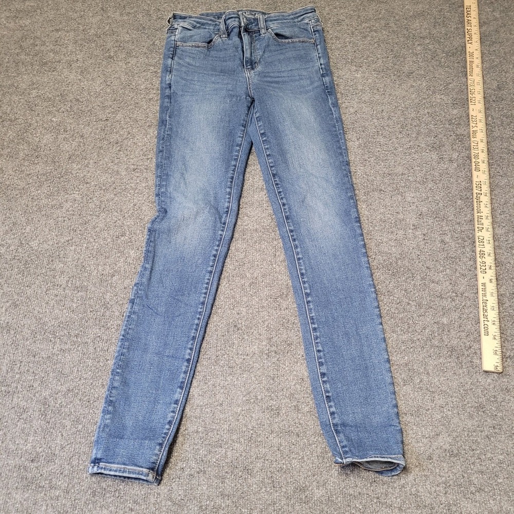 American Eagle Jeans Womens Size 6 Long Blue Skinny Stretch Casual Denim Medium